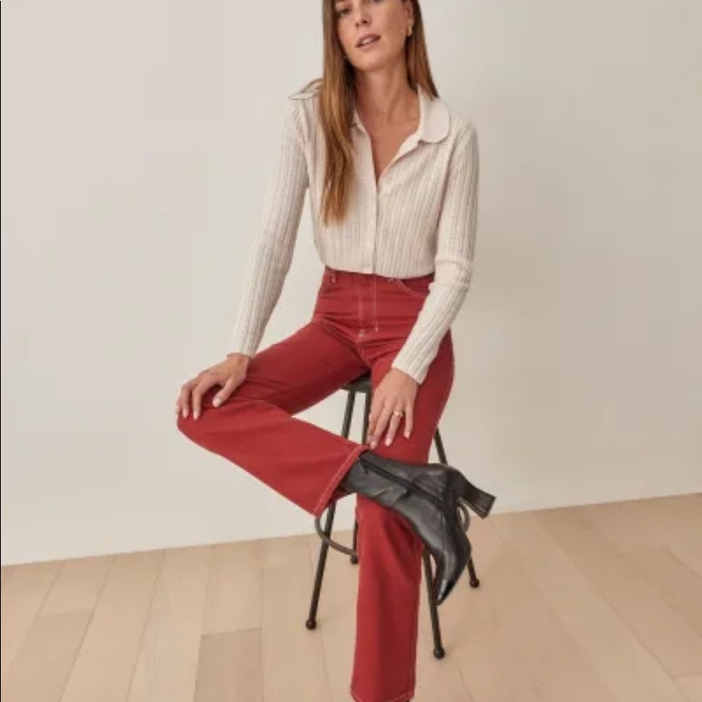 Red Reformation Pants size 26.